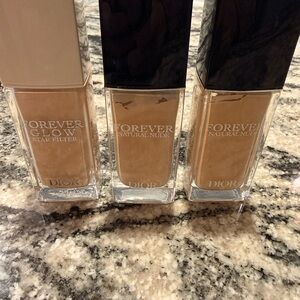 New without box DIOR Forever Glow and Natural Nude Foundation Trio shade 1.5N